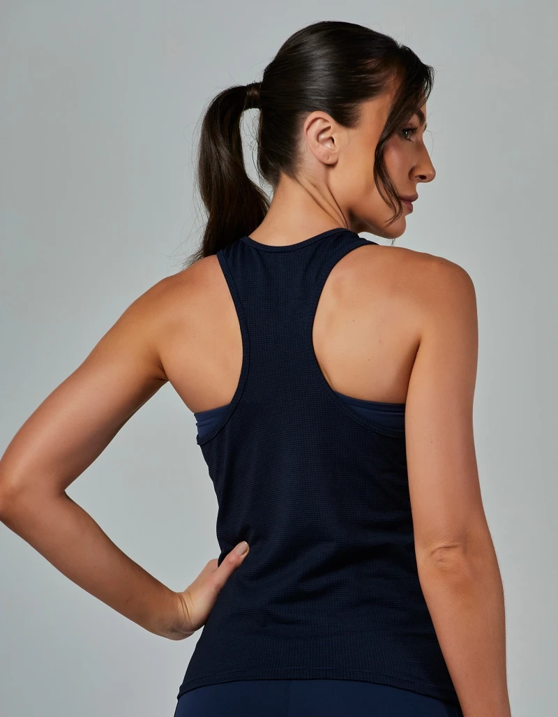 Vestem - Basic Mesh Tank Shirt Navy Darkness - REG15.ESS.C0173