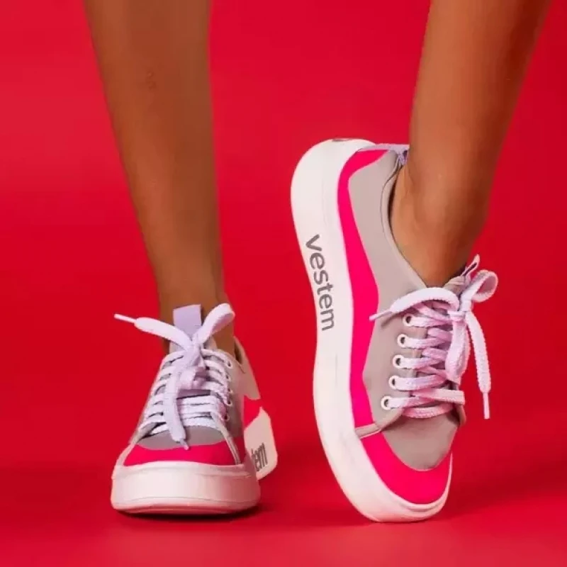 Vestem - Mona Lisa Pink and Gray Sneakers - TE24.C0011