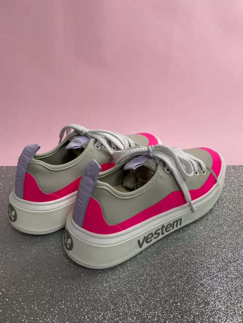 Vestem - Mona Lisa Pink and Gray Sneakers - TE24.C0011 Vestem - Mona Lisa Pink and Gray Sneakers - TE24.C0011