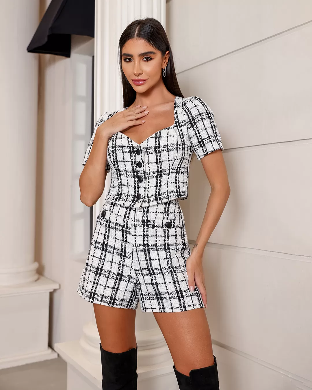 Dot Clothing - Set Dot Clothing Tweed Offwhite - 1915OFF Dot Clothing - Set Dot Clothing Tweed Offwhite - 1915OFF