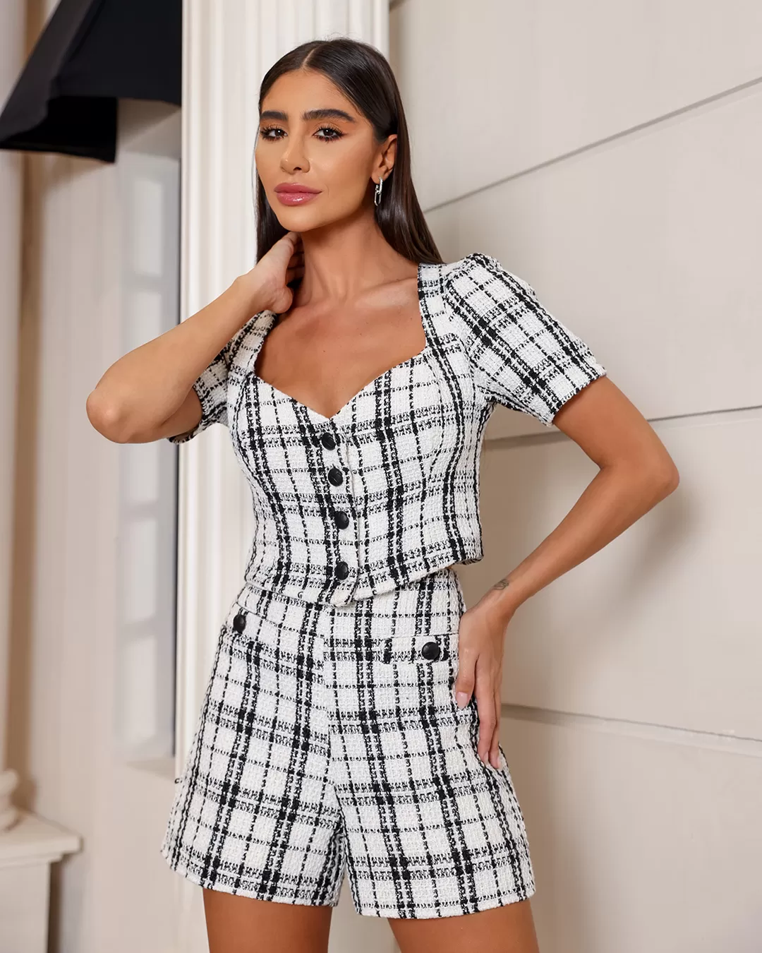Dot Clothing - Set Dot Clothing Tweed Offwhite - 1915OFF Dot Clothing - Set Dot Clothing Tweed Offwhite - 1915OFF