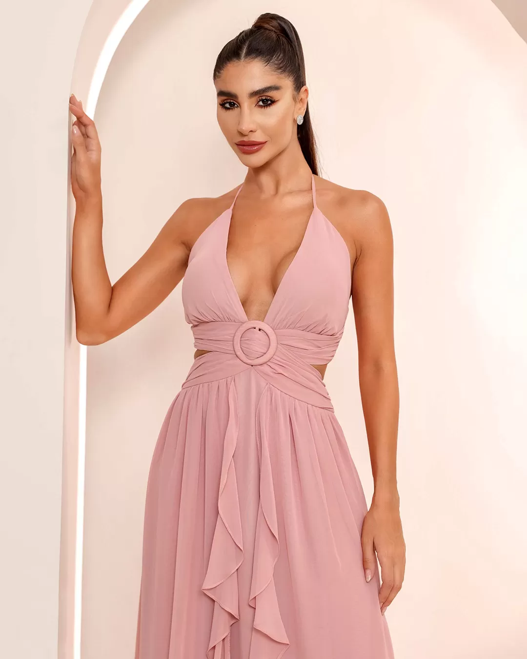 Dot Clothing - Dress Dot Clothing Long Buckle Rose - 1861ROSE Dot Clothing - Dress Dot Clothing Long Buckle Rose - 1861ROSE