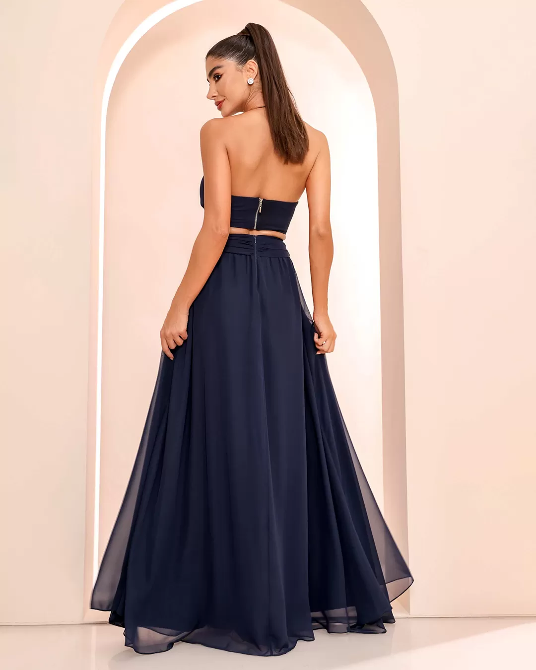Dot Clothing - Dress Dot Clothing Blue Buckle Long - 1861AZUL Dot Clothing - Dress Dot Clothing Blue Buckle Long - 1861AZUL