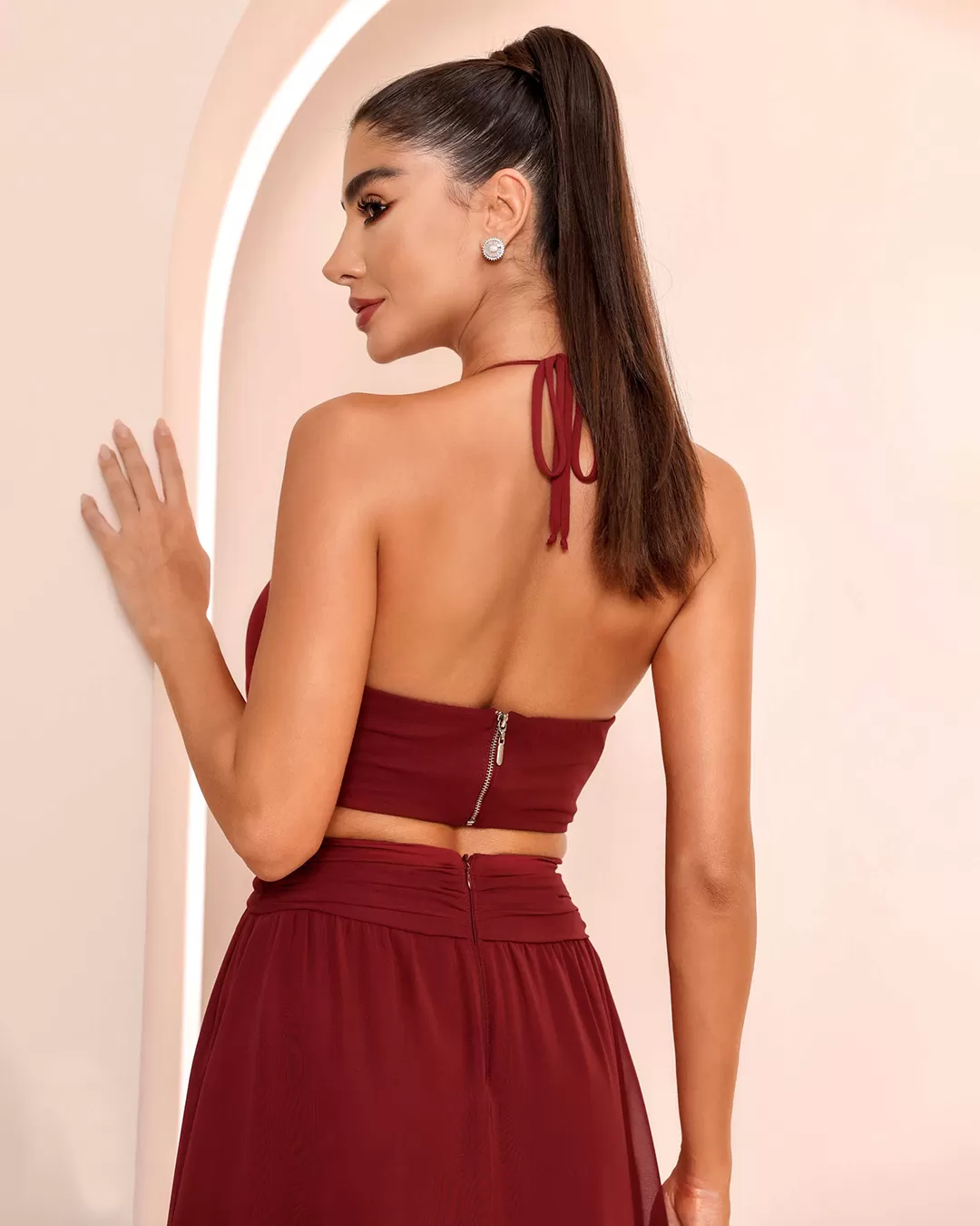 Dot Clothing - Dress Dot Clothing Long Buckle Bordo - 1861BORDO Dot Clothing - Dress Dot Clothing Long Buckle Bordo - 1861BORDO