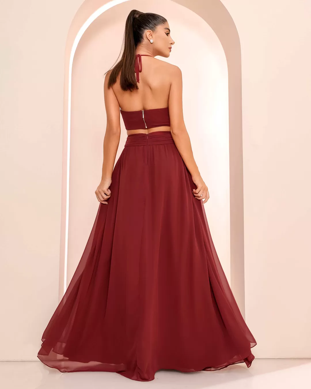 Dot Clothing - Dress Dot Clothing Long Buckle Bordo - 1861BORDO Dot Clothing - Dress Dot Clothing Long Buckle Bordo - 1861BORDO