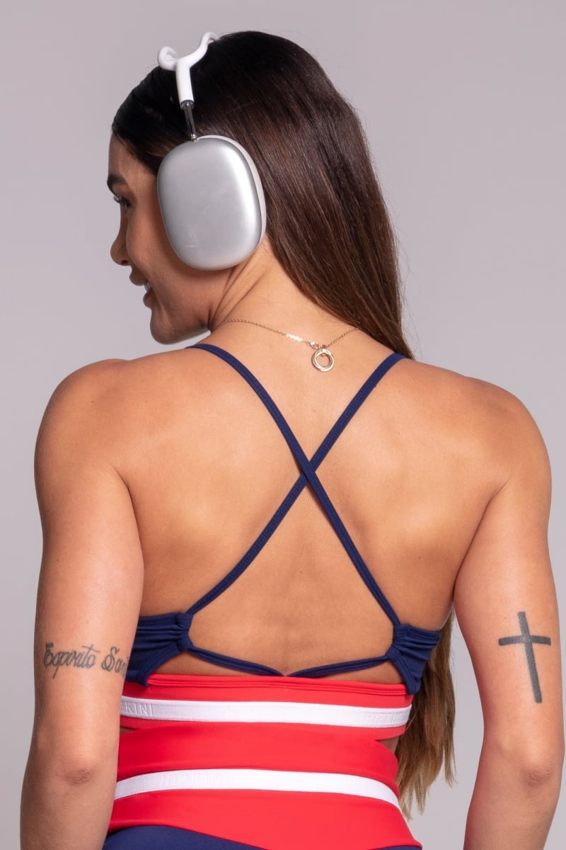 Hipkini - Navy Blue Gravity Top with Silk - 3339927 Hipkini - Navy Blue Gravity Top with Silk - 3339927