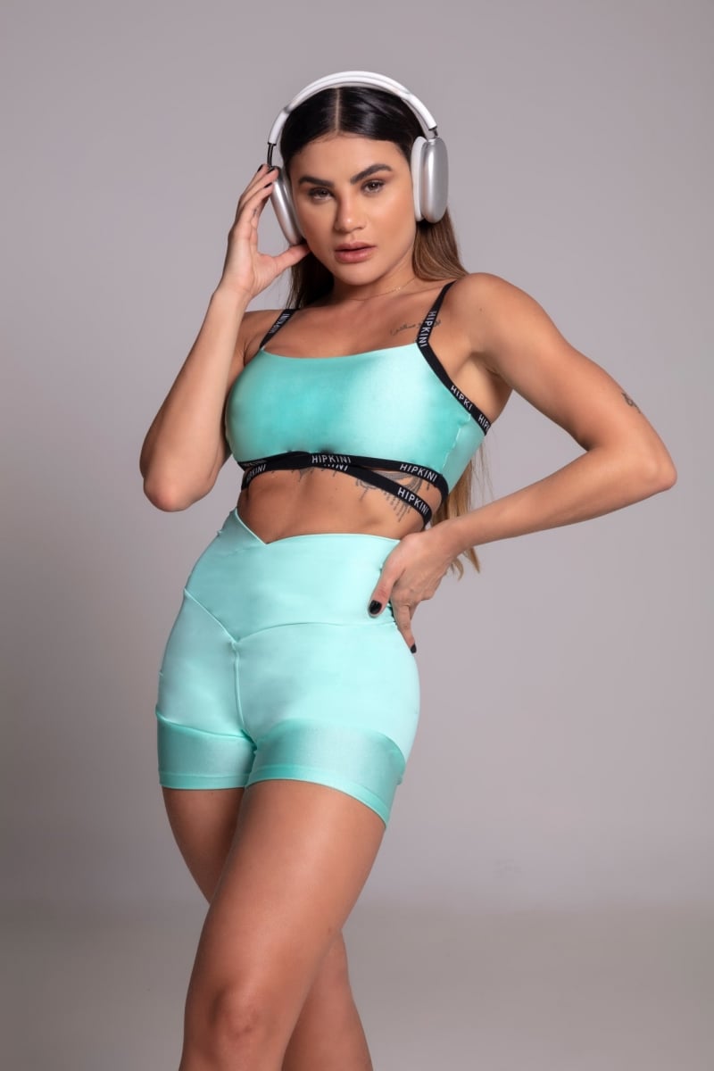 Hipkini - Gravity Green Strapless Shorts - 3339935 Hipkini - Gravity Green Strapless Shorts - 3339935