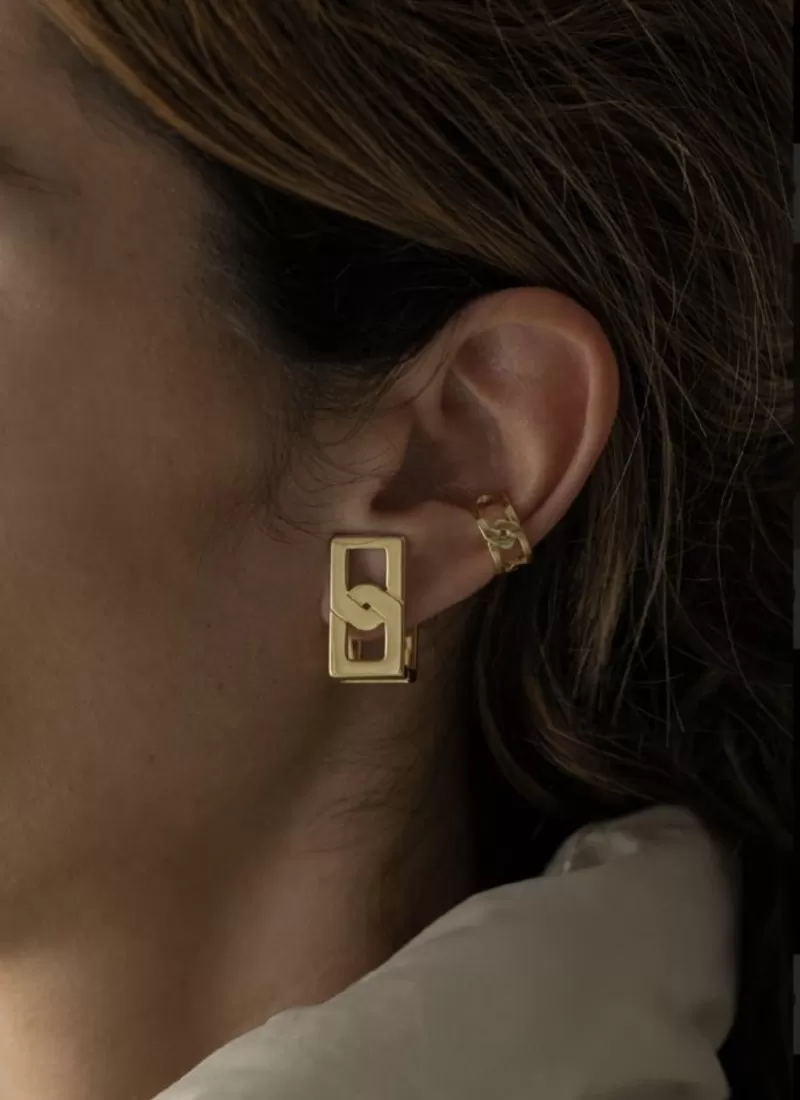 Mikabe - Gold Link Earring - MK1539