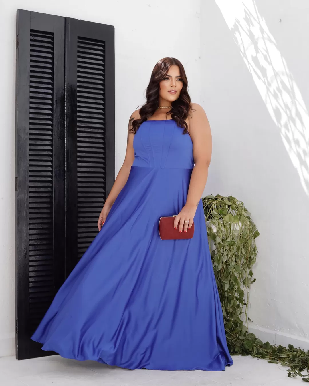 Cappuccino - Dress Cappuccino Long with Blue Fin - 8J247PSAZUL Cappuccino - Dress Cappuccino Long with Blue Fin - 8J247PSAZUL
