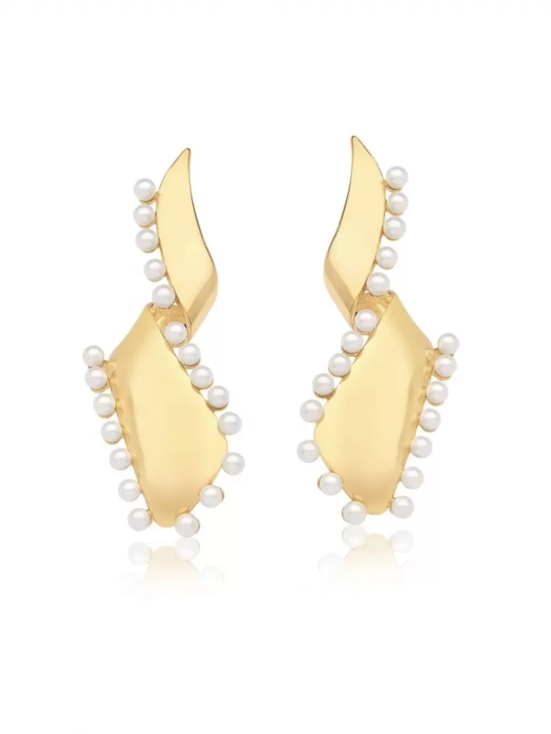 Mikabe - Earring Spiral Pearls - MK1546