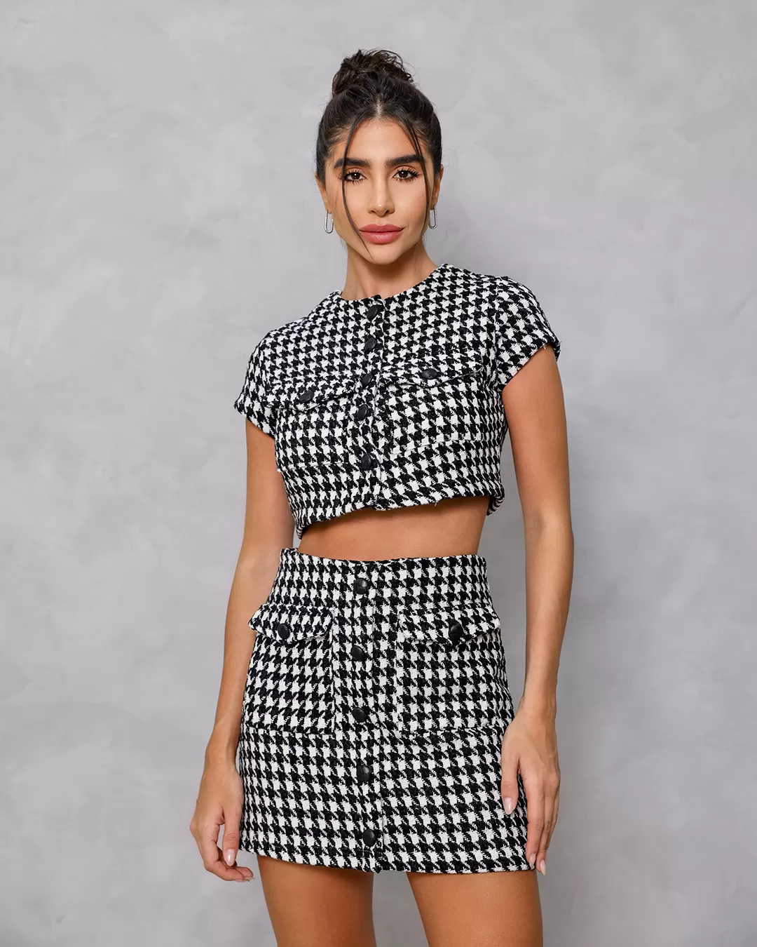 Dot Clothing - Set Dot Clothing Black Tweed - 1930PRETO Dot Clothing - Set Dot Clothing Black Tweed - 1930PRETO