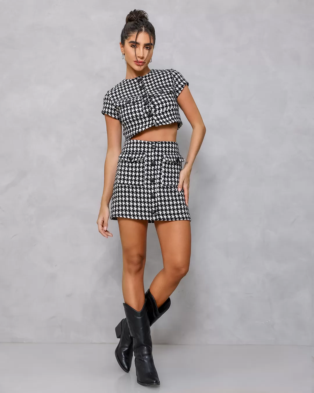 Dot Clothing - Set Dot Clothing Black Tweed - 1930PRETO Dot Clothing - Set Dot Clothing Black Tweed - 1930PRETO