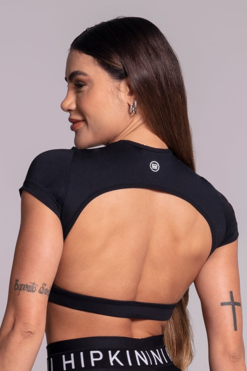 Hipkini - Gravity Black Short Sleeve Top - 3339914 Hipkini - Gravity Black Short Sleeve Top - 3339914