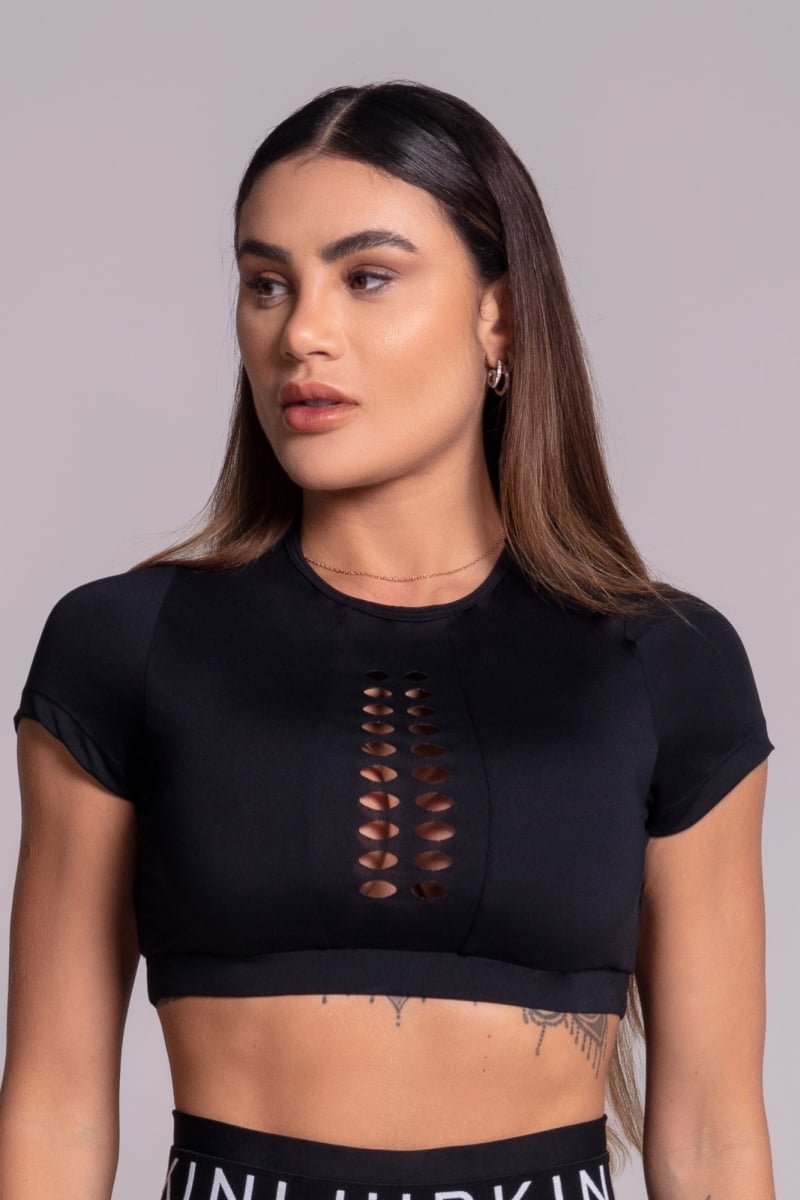 Hipkini - Gravity Black Short Sleeve Top - 3339914 Hipkini - Gravity Black Short Sleeve Top - 3339914