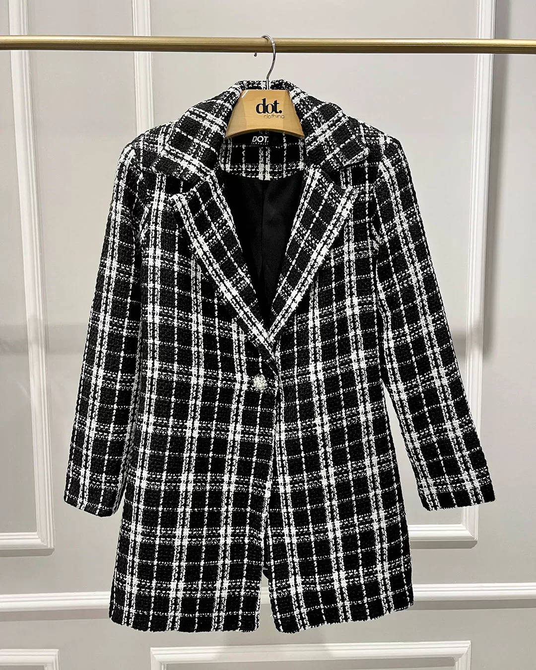 Dot Clothing - Blazer Dot Clothing Black Tweed - 1962PRETO Dot Clothing - Blazer Dot Clothing Black Tweed - 1962PRETO