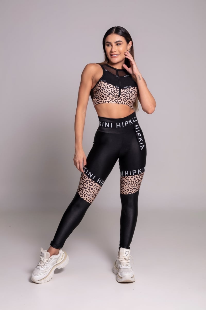 Hipkini - Top Gravity Black with Animal Print - 3339933