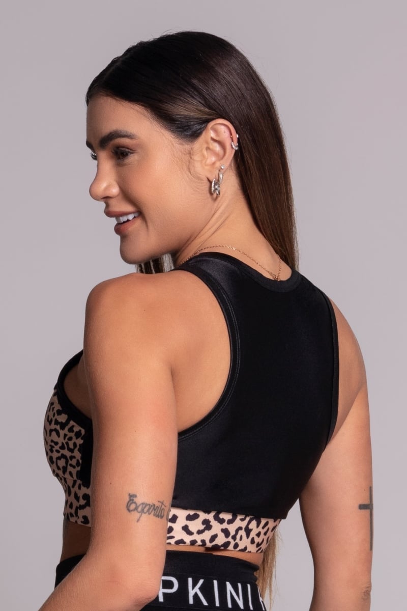 Hipkini - Top Gravity Black with Animal Print - 3339933