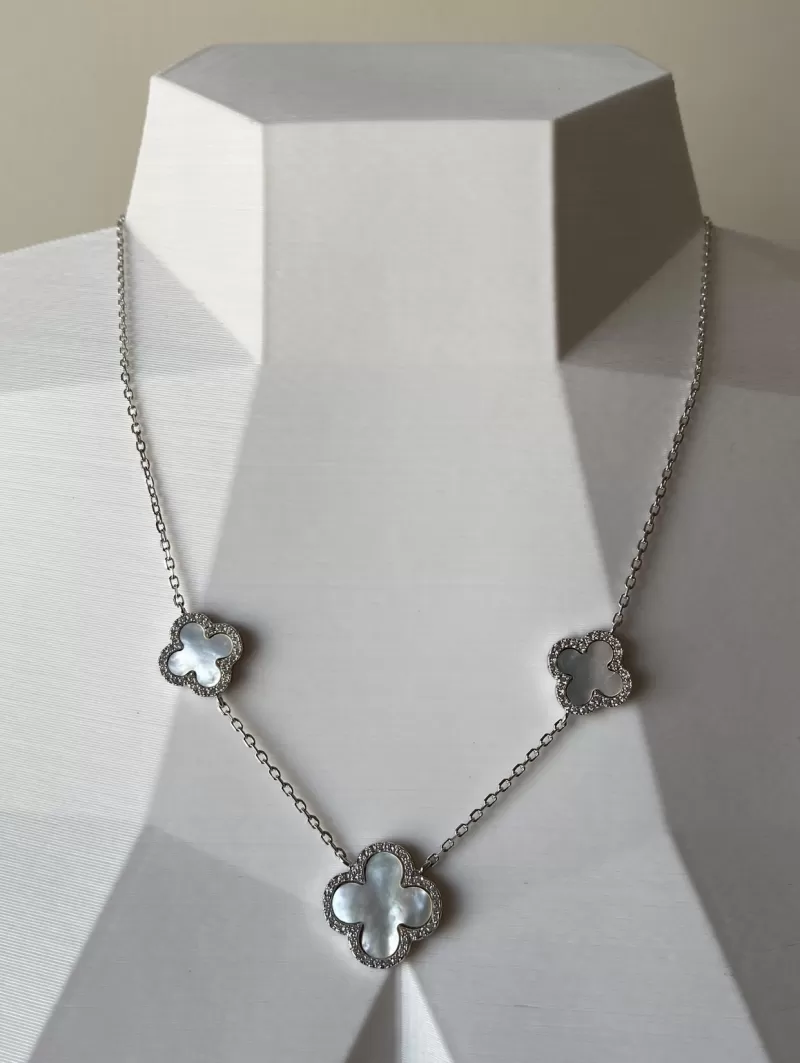 Mikabe - Necklace Van Clover Mother of Pearl Silver 925 - MK1561 Mikabe - Necklace Van Clover Mother of Pearl Silver 925 - MK1561