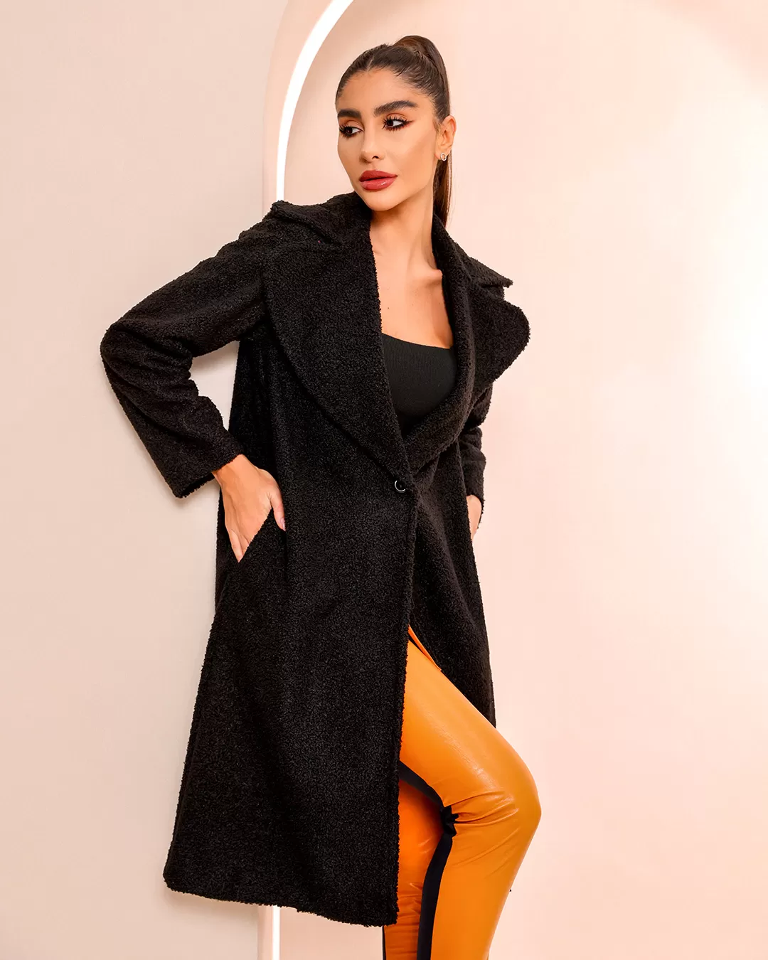 Dot Clothing - Dot Clothing Long Black Jacket - 1926PRETO Dot Clothing - Dot Clothing Long Black Jacket - 1926PRETO