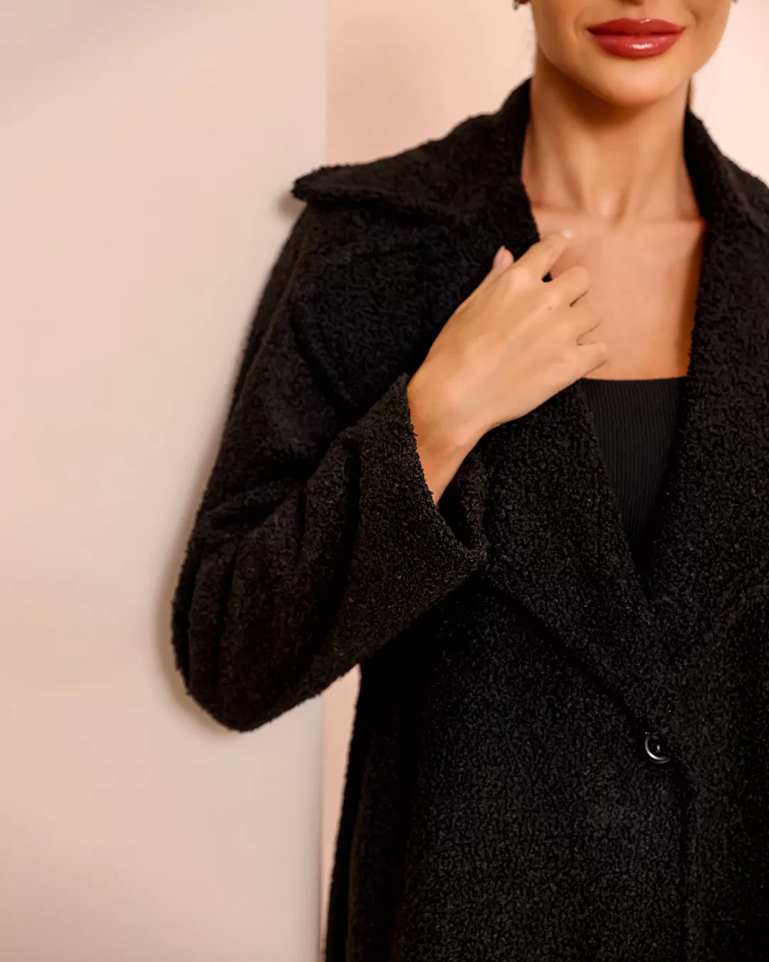 Dot Clothing - Dot Clothing Long Black Jacket - 1926PRETO Dot Clothing - Dot Clothing Long Black Jacket - 1926PRETO
