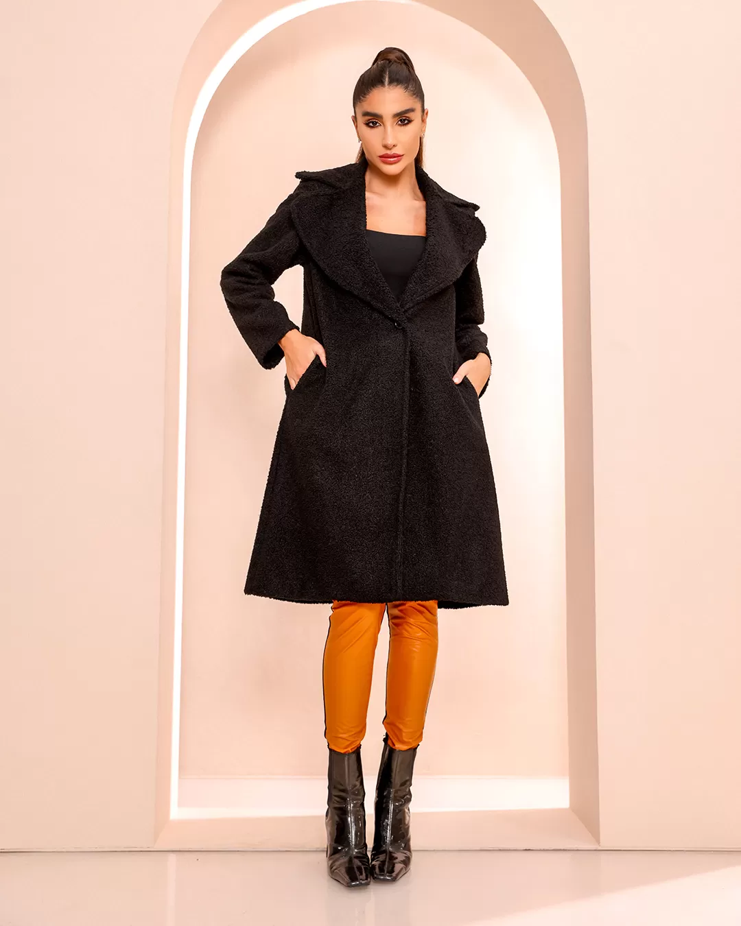 Dot Clothing - Dot Clothing Long Black Jacket - 1926PRETO Dot Clothing - Dot Clothing Long Black Jacket - 1926PRETO