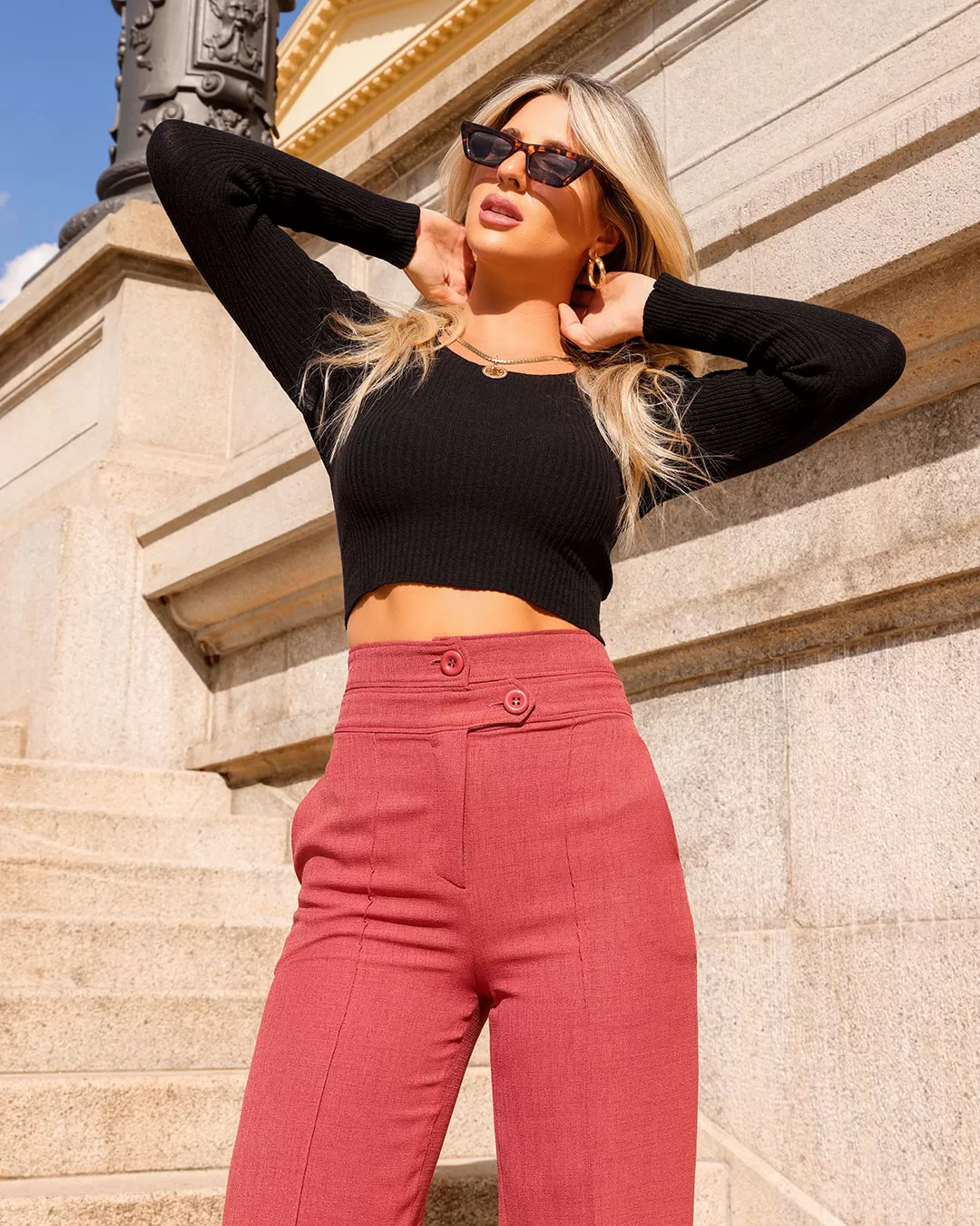 Dot Clothing - Shirt Cropped Dot Clothing Long Sleeve Black - T176PRETO Dot Clothing - Shirt Cropped Dot Clothing Long Sleeve Black - T176PRETO