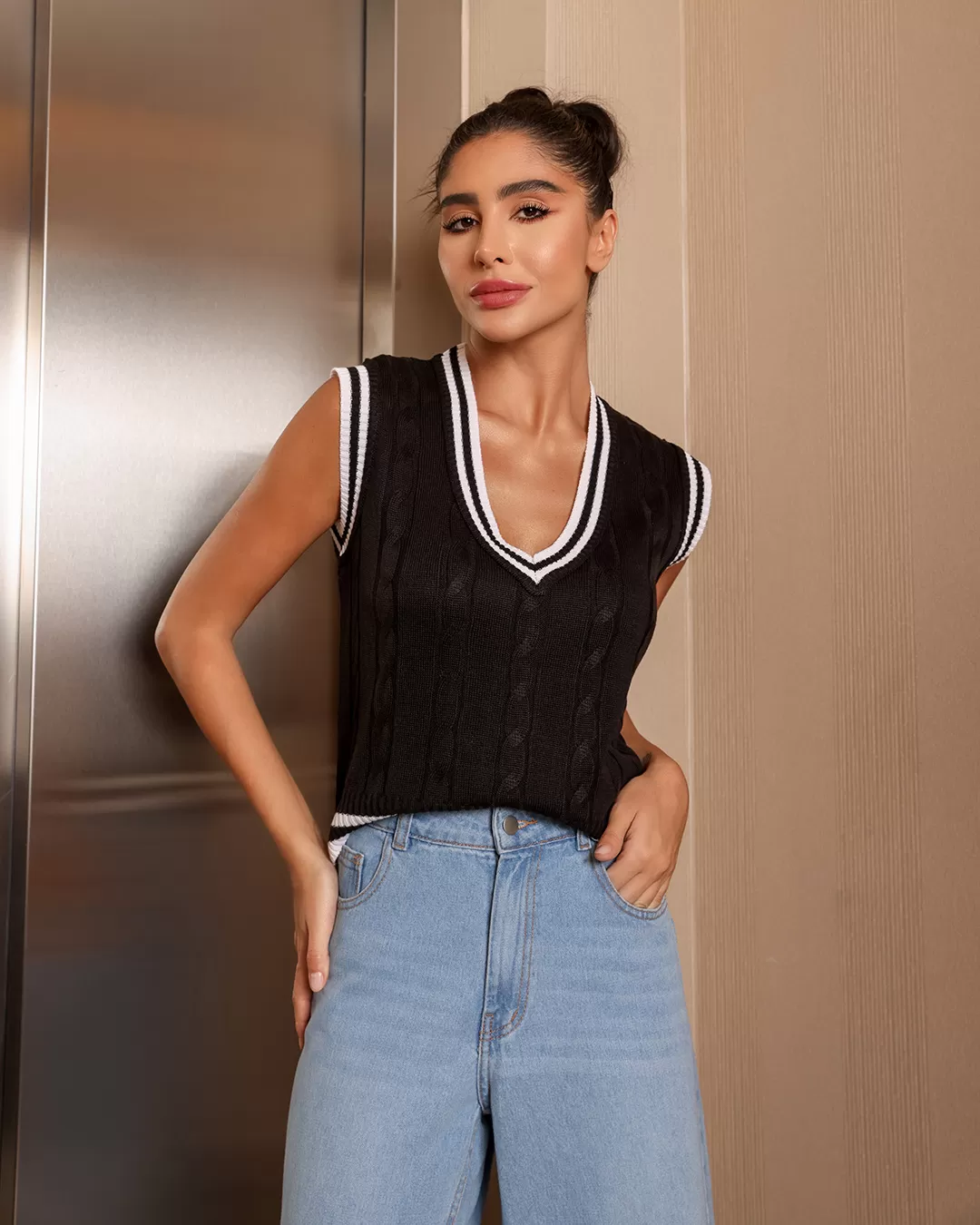 Dot Clothing - Vest Dot Clothing College Black - T187PRETO Dot Clothing - Vest Dot Clothing College Black - T187PRETO
