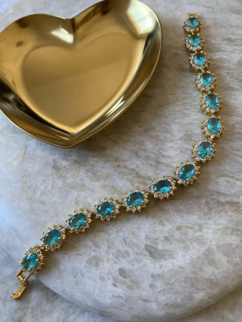 Mikabe - Riviera Aquamarine Gold Btanklet - MK1592