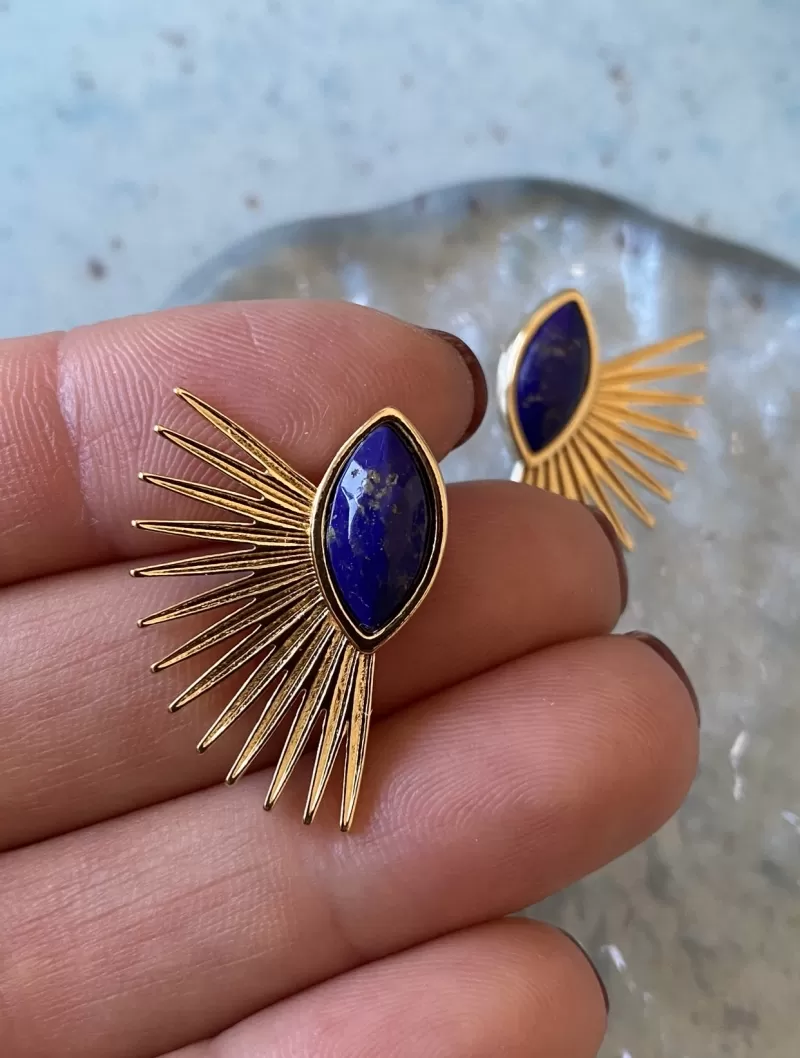 Mikabe - Earring Gaia Lapis Lazuli - MK1606