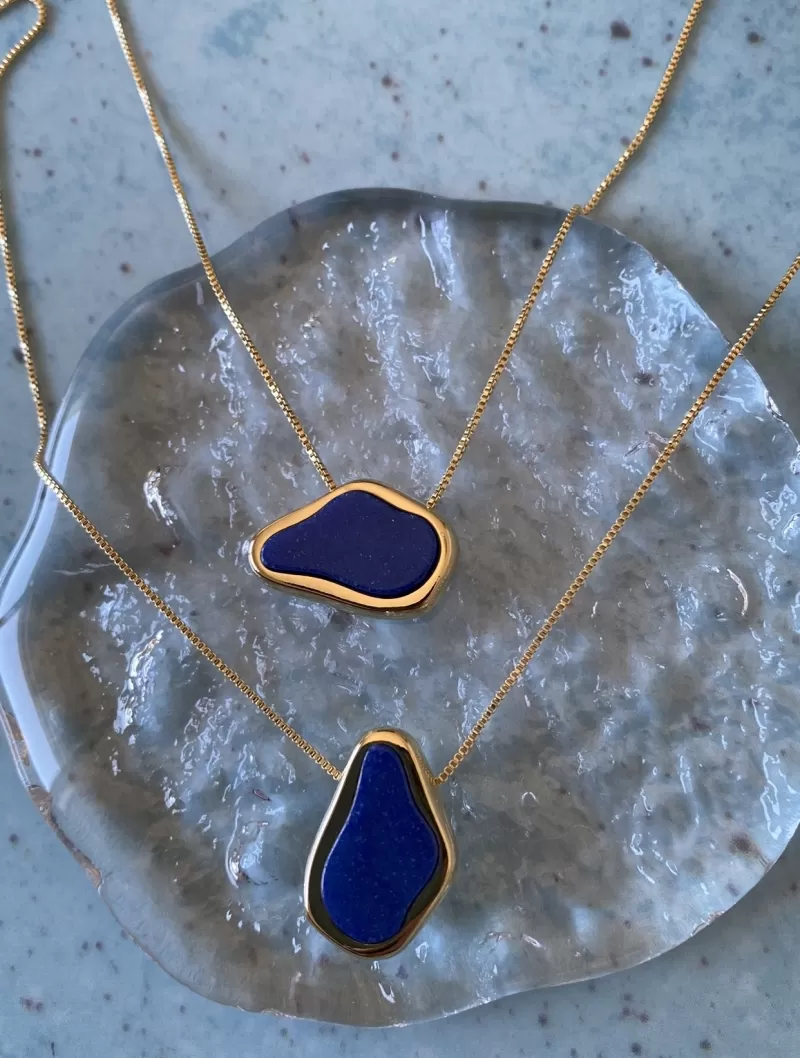 Mikabe - Blue Quartz Double Necklace - MK1609