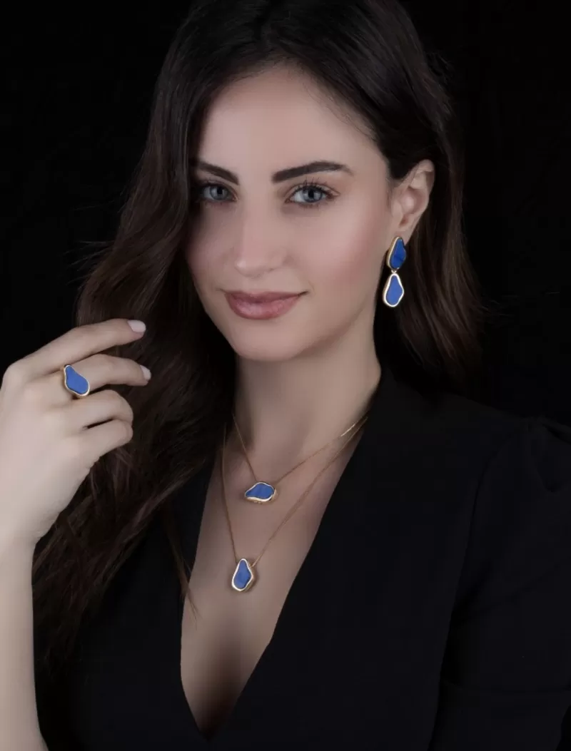Mikabe - Blue Quartz Double Necklace - MK1609