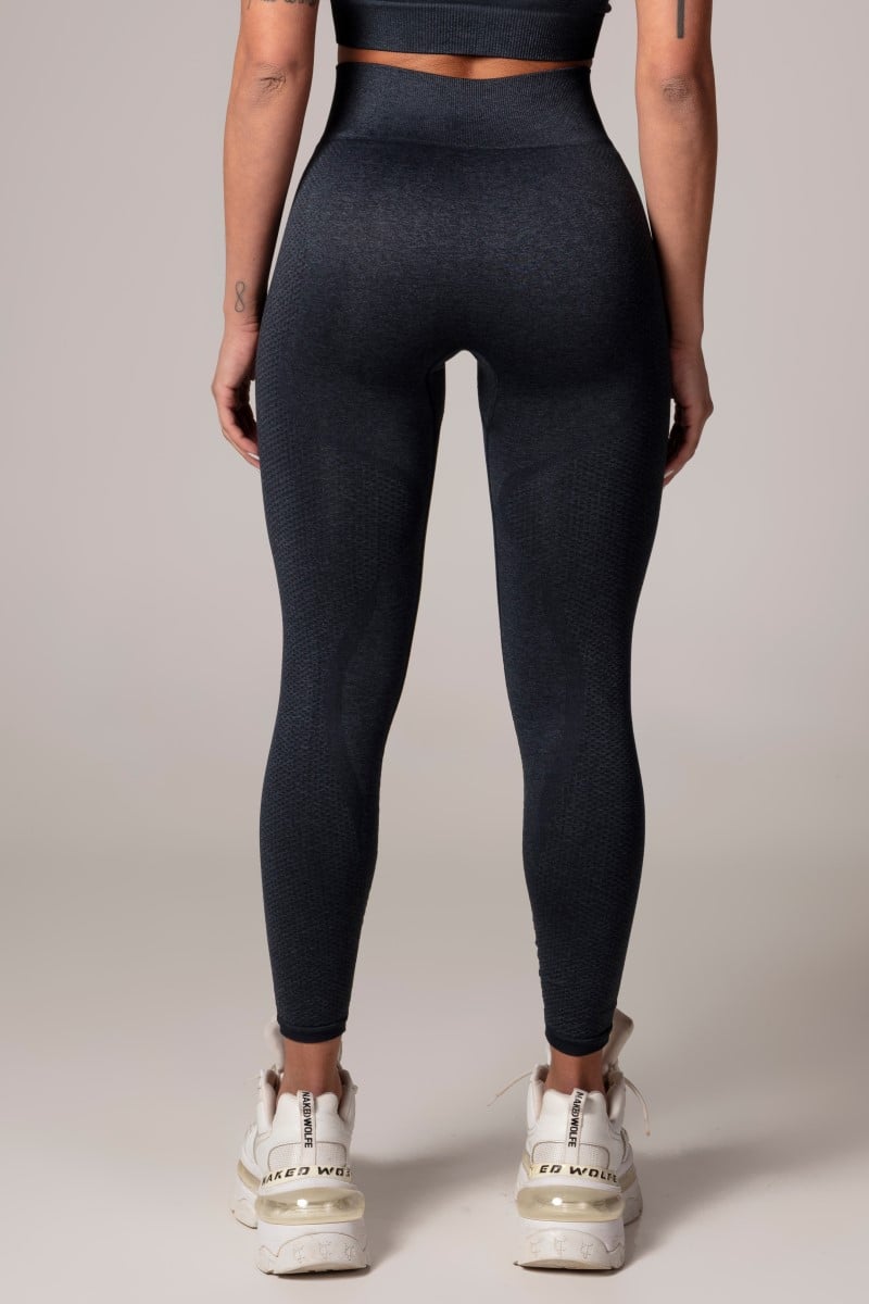 Hipkini - Lately Seamless Black Blended Legging - 33330197