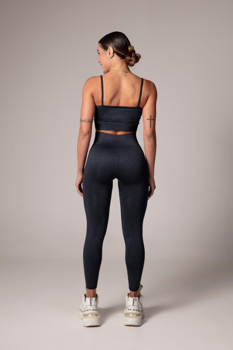 Hipkini - Lately Seamless Black Blended Legging - 33330197