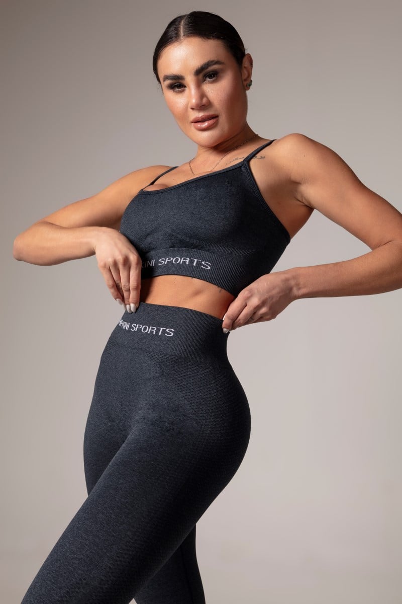 Hipkini - Lately Seamless Black Blended Legging - 33330197