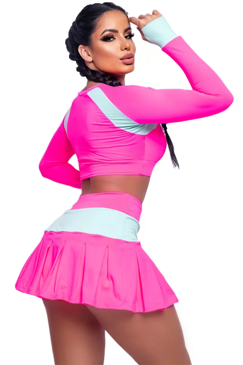 Trincks - Set Short Skirt and Cropped Juju Pink - Trincks - Set Short Skirt and Cropped Juju Pink -