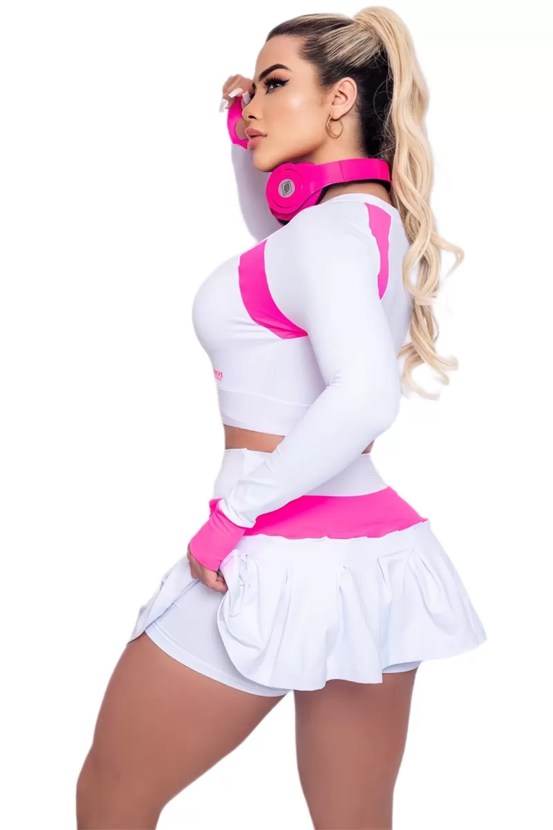 Trincks - Set Short Skirt and Cropped Juju White - Trincks - Set Short Skirt and Cropped Juju White -