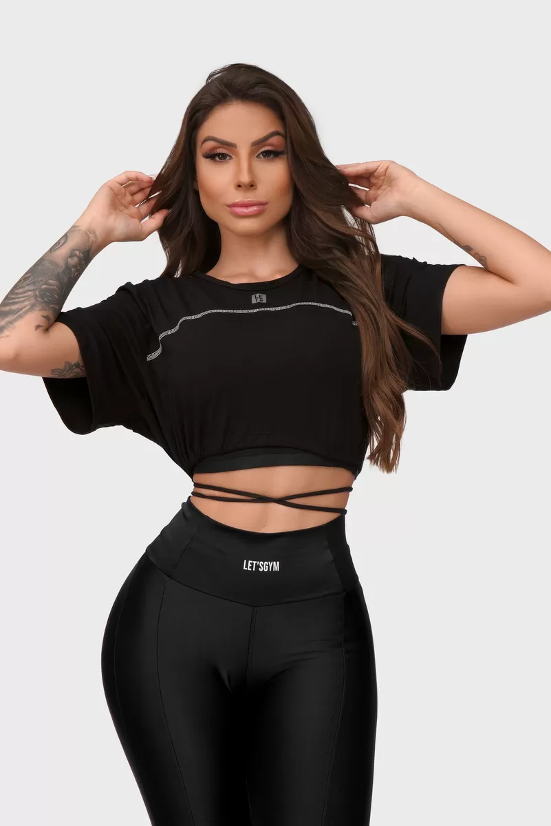 Lets Gym - Cropped Poison Black - 2034PT Lets Gym - Cropped Poison Black - 2034PT