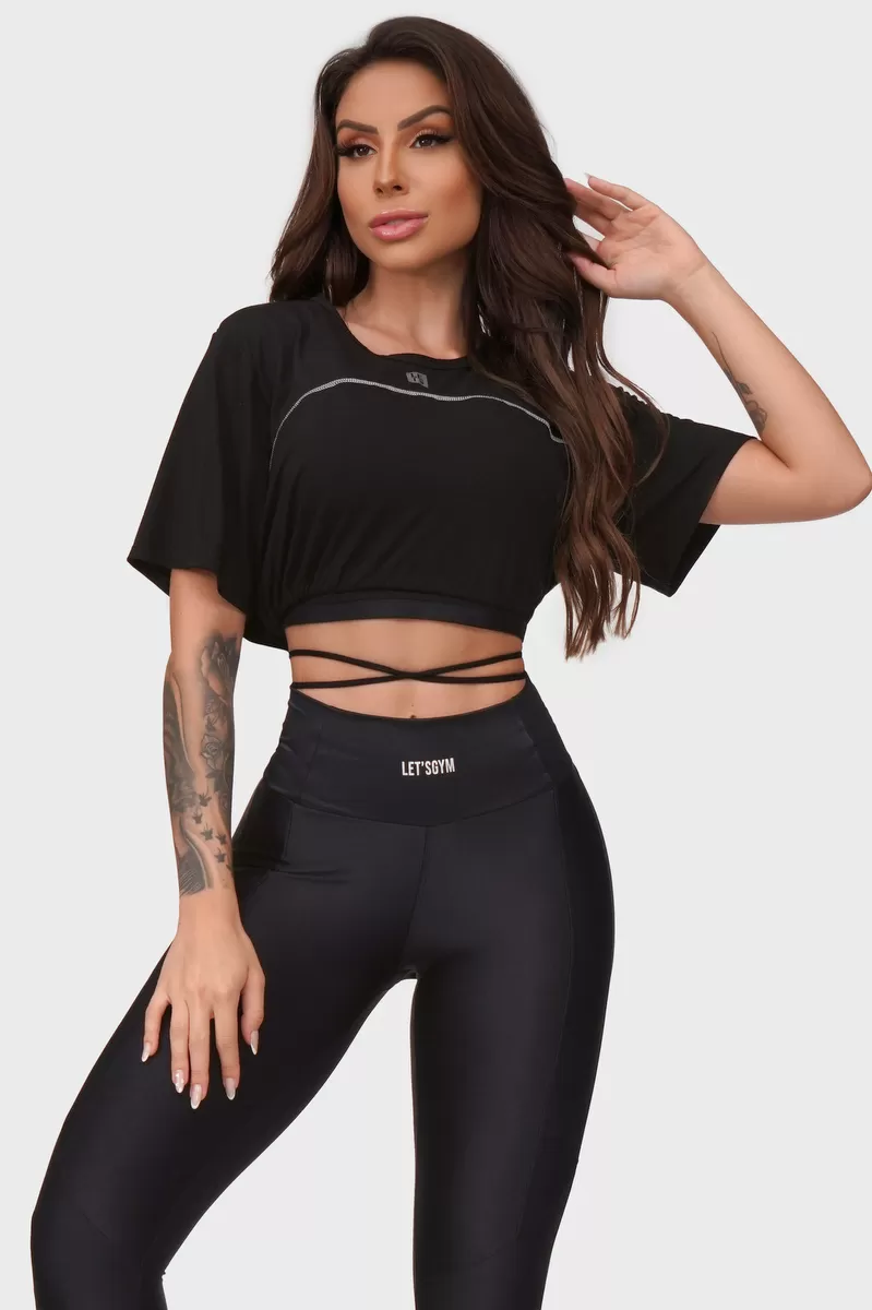 Lets Gym - Cropped Poison Black - 2034PT Lets Gym - Cropped Poison Black - 2034PT