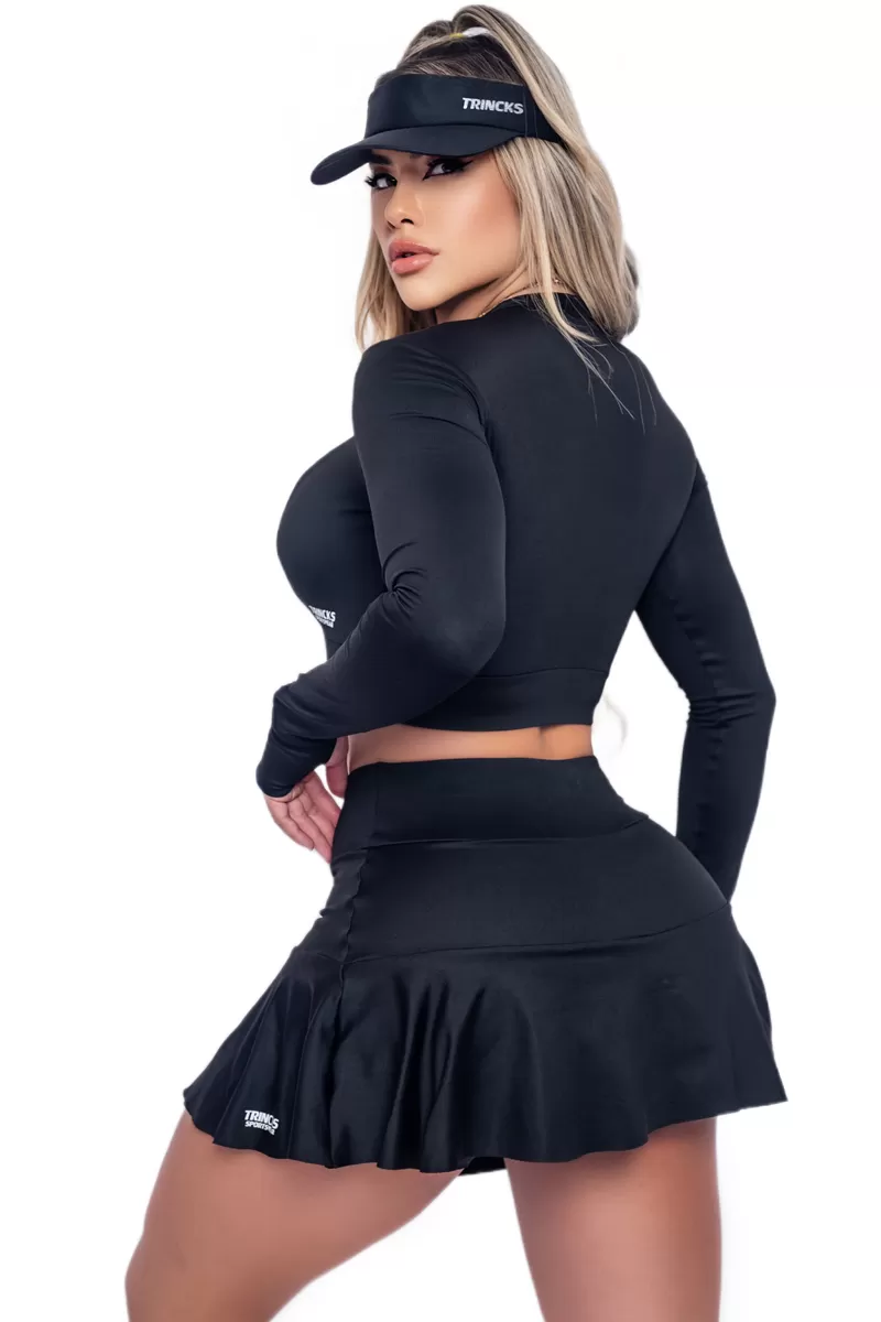 Trincks - Set Short Skirt and Cropped Juju Black - Trincks - Set Short Skirt and Cropped Juju Black -