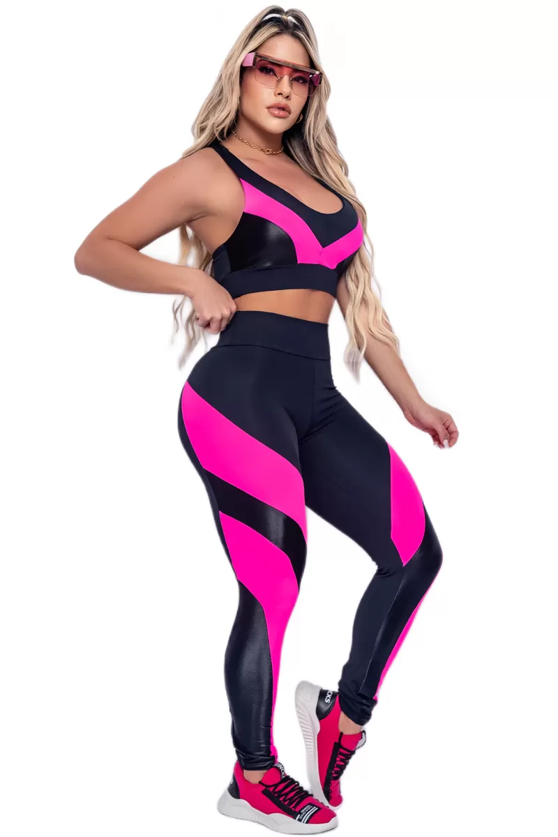 Trincks - Leggings Wave Black Pink - Trincks - Leggings Wave Black Pink -