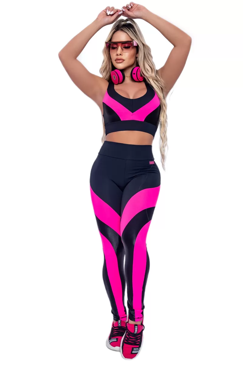 Trincks - Leggings Wave Black Pink - Trincks - Leggings Wave Black Pink -