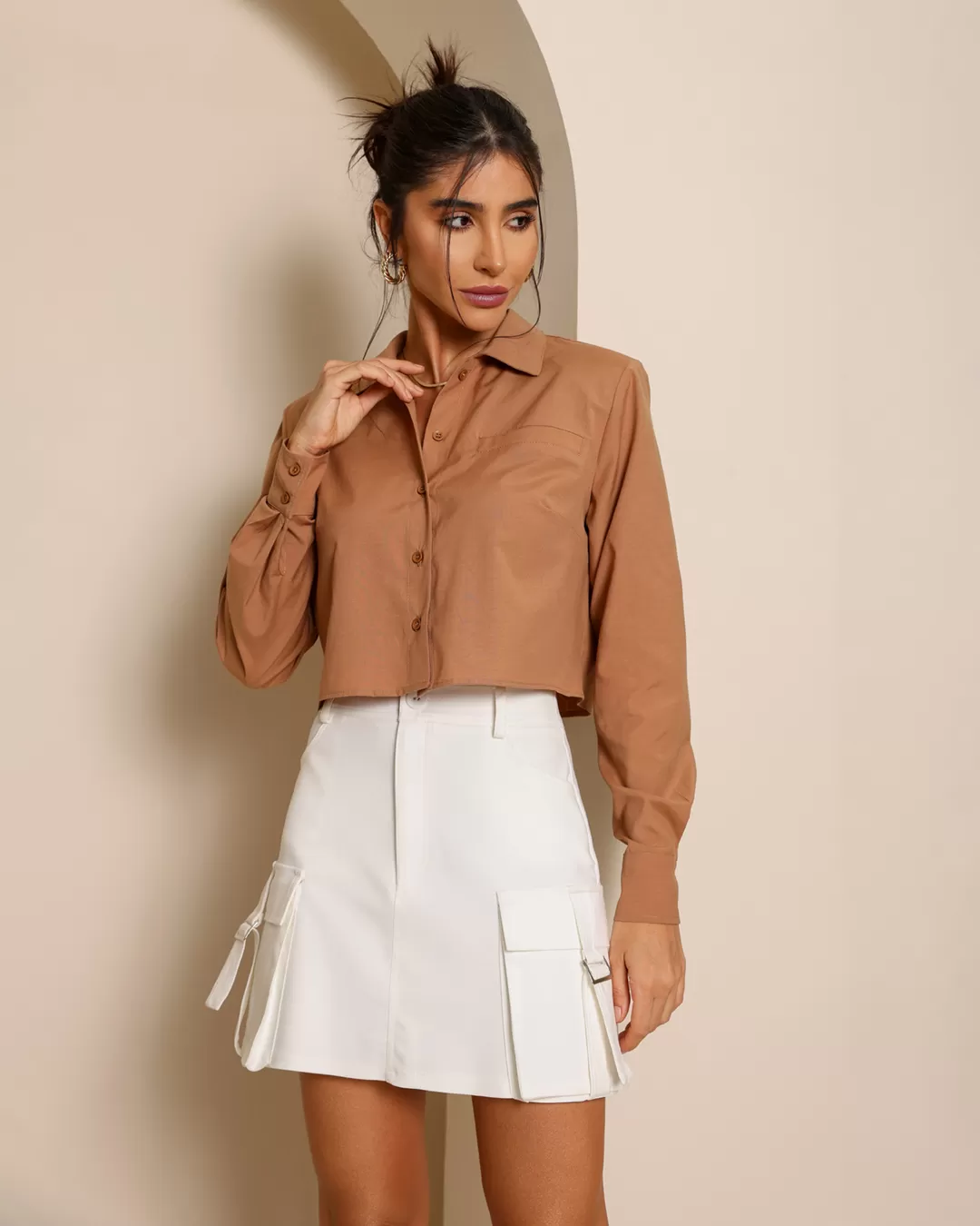 Dot Clothing - Skirt Dot Clothing with Pockets Offwhite - 1995OFF Dot Clothing - Skirt Dot Clothing with Pockets Offwhite - 1995OFF