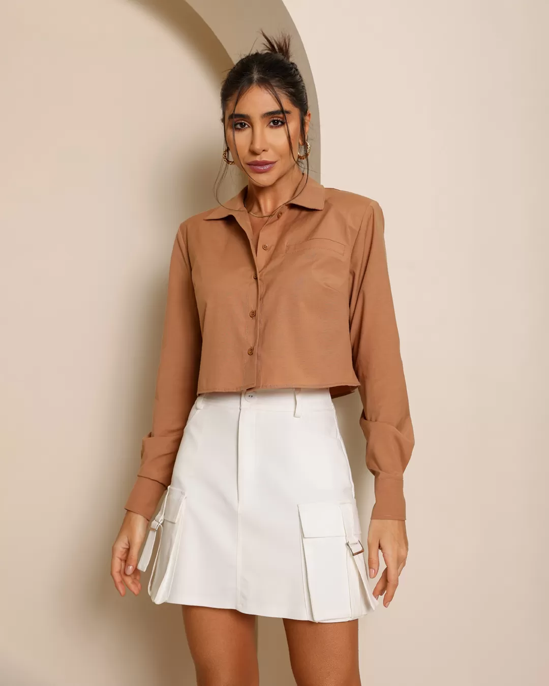 Dot Clothing - Skirt Dot Clothing with Pockets Offwhite - 1995OFF Dot Clothing - Skirt Dot Clothing with Pockets Offwhite - 1995OFF