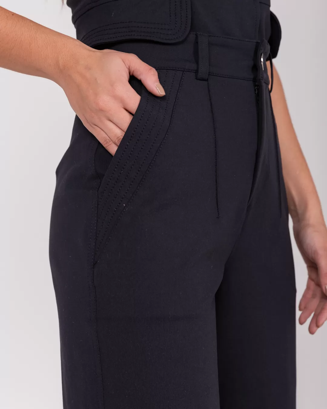Miss Misses - Pants Miss Misses Wide Leg With Black Stitching - 54056001