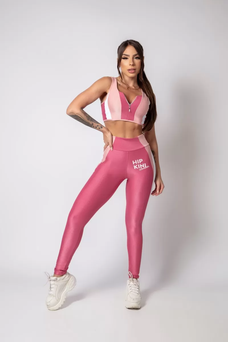 Hipkini - Corrugated Pink Athletic Top - 33330110 Hipkini - Corrugated Pink Athletic Top - 33330110