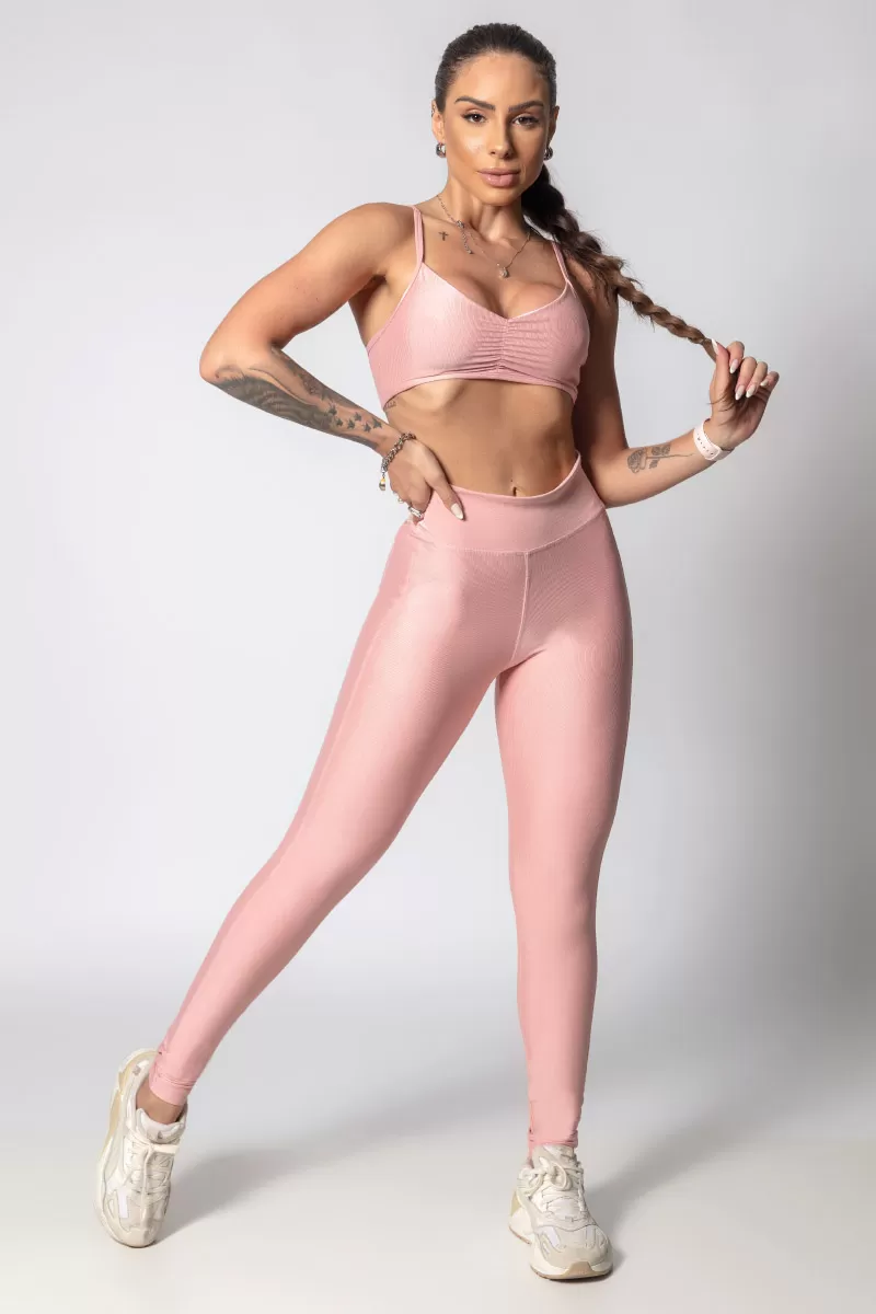 Hipkini - Corrugated Pink Athletic Top - 3330108