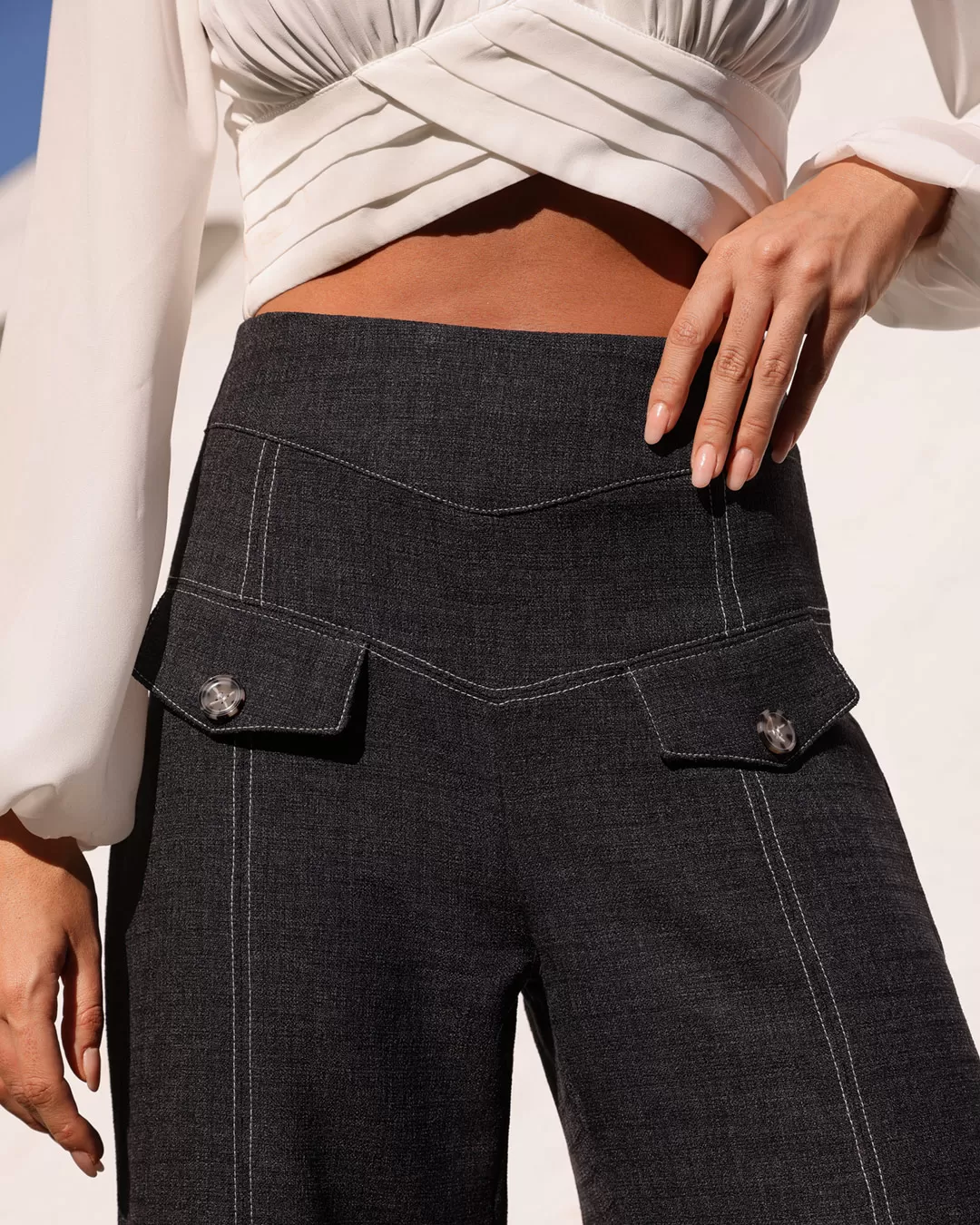 Dot Clothing - Pants Dot Clothing Graphite Stitching - 2006CINZA Dot Clothing - Pants Dot Clothing Graphite Stitching - 2006CINZA