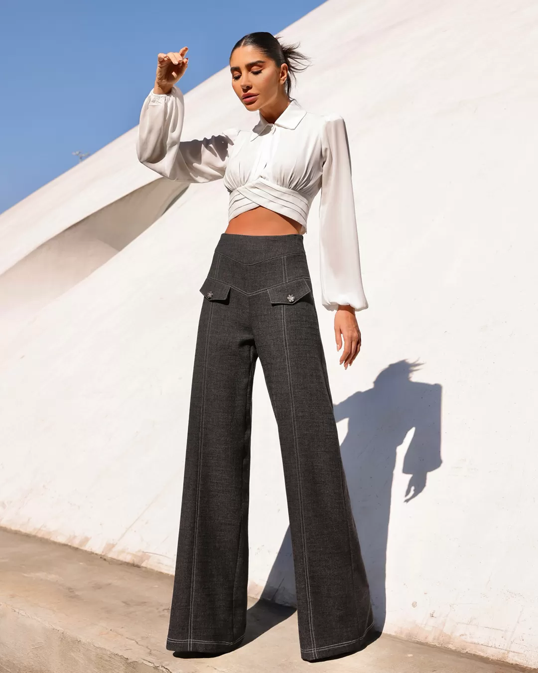 Dot Clothing - Pants Dot Clothing Graphite Stitching - 2006CINZA Dot Clothing - Pants Dot Clothing Graphite Stitching - 2006CINZA