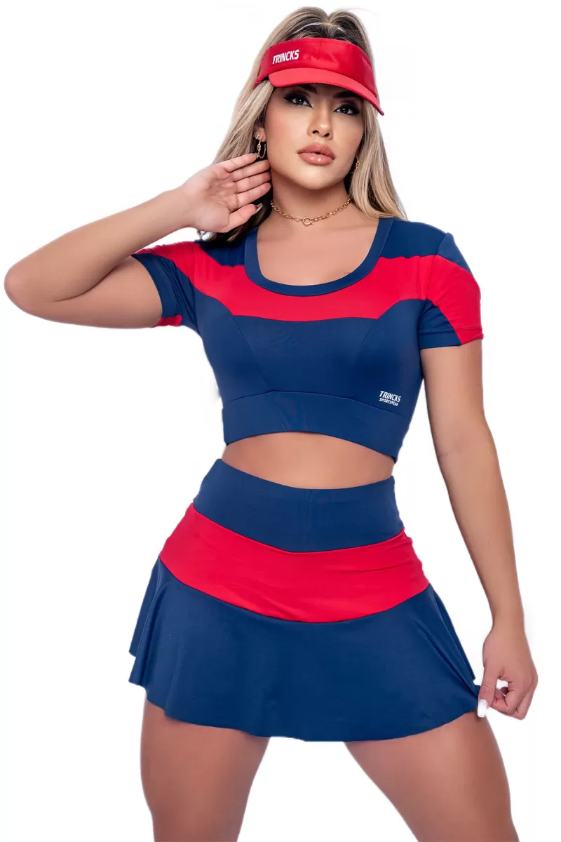 Trincks - Short Skirt and Cropped Navy Set - Trincks - Short Skirt and Cropped Navy Set -