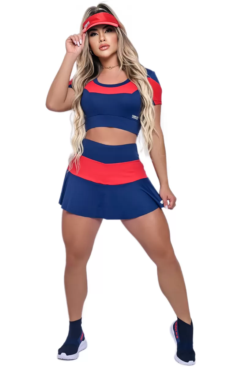 Trincks - Short Skirt and Cropped Navy Set - Trincks - Short Skirt and Cropped Navy Set -